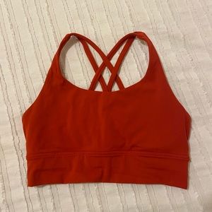 Amazon medium long strappy sports bra size medium dusty red